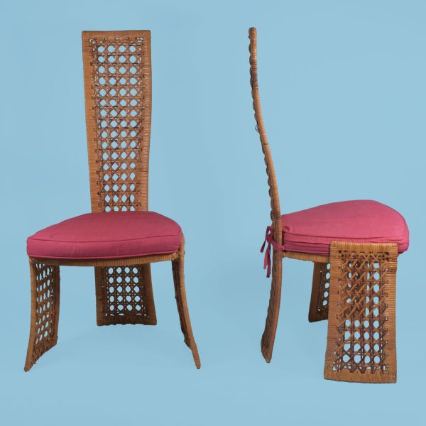 Danny Ho Fong for Tropi-Cal Set of 4 Dinning Rattan Chairs