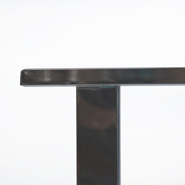 Design Institute of America Chrome Slatted Bench