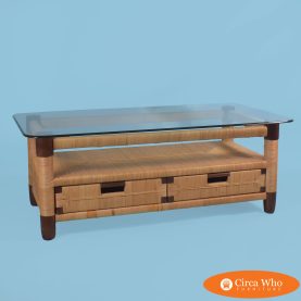 Donghia Style Glass Top Coffee Table