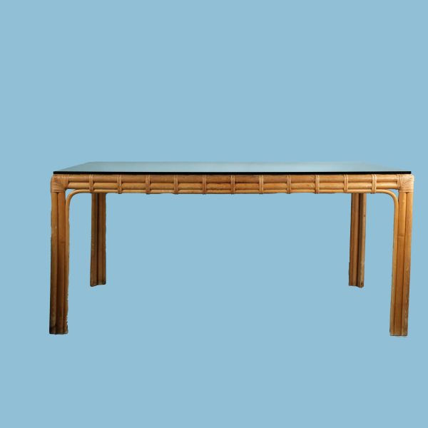 Vintage Bamboo Dinning Table - Image 5