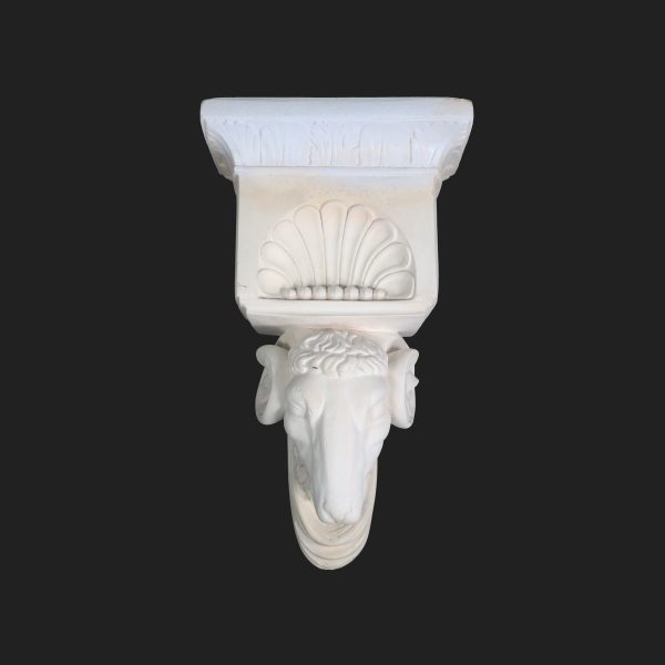 Pair of Concrete Rams Wall Sconces - Image 4