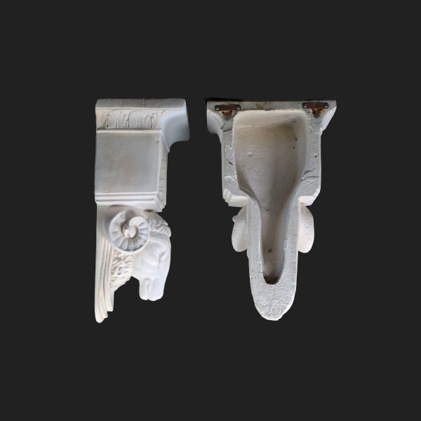 Pair of Concrete Rams Wall Sconces - Image 2