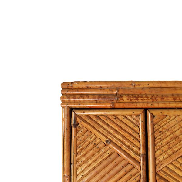 Geometric Split Bamboo Cabinet - Image 3