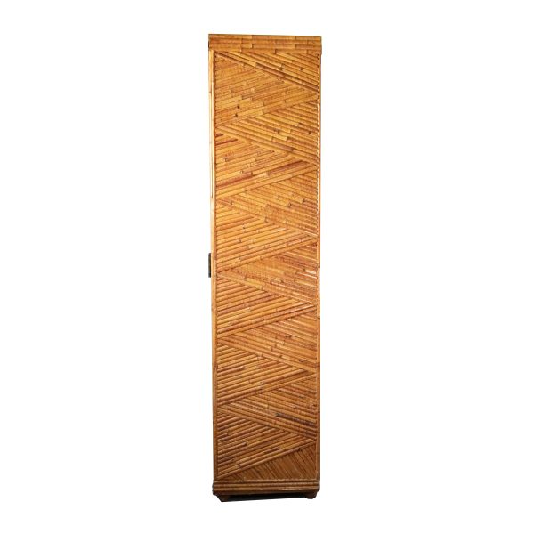 Geometric Split Bamboo Cabinet - Image 5