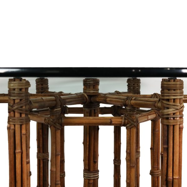 Hexagonal Bamboo Dinning Table by McGuire - Image 3