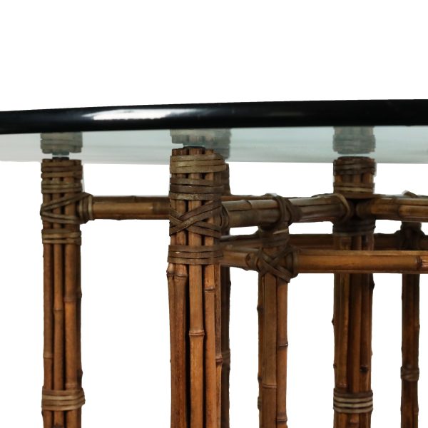 Hexagonal Bamboo Dinning Table by McGuire - Image 4