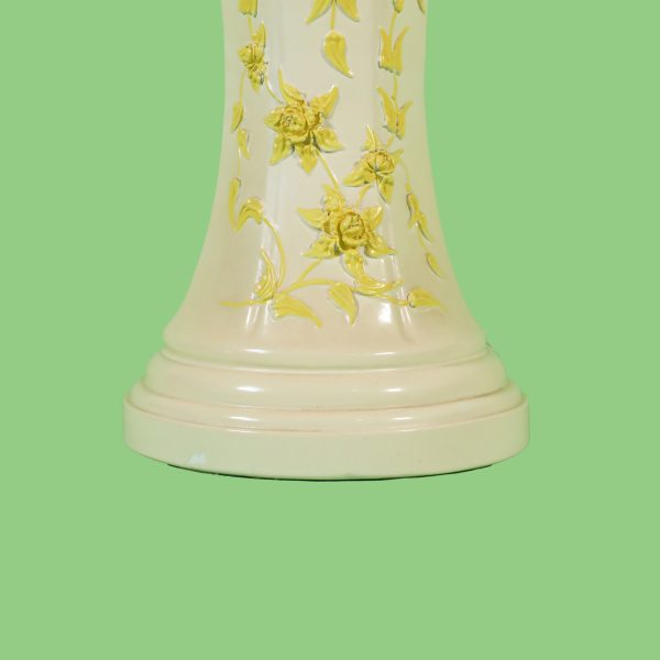 Pair of Boho Yellow Floral Table Lamps - Image 4