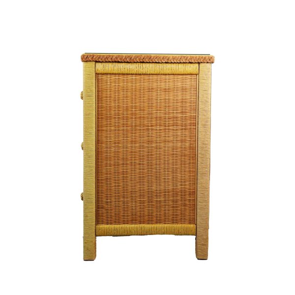 Vintage Henry Link Wicker Rattan Dresser - Image 3