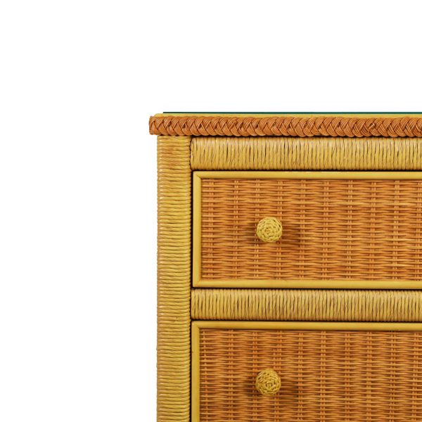 Vintage Henry Link Wicker Rattan Dresser - Image 5