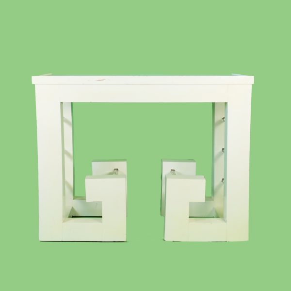 Lacquered Lucite Greek Key Cabinet - Image 4