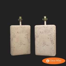 Pair of Cast Stone Table Lamps