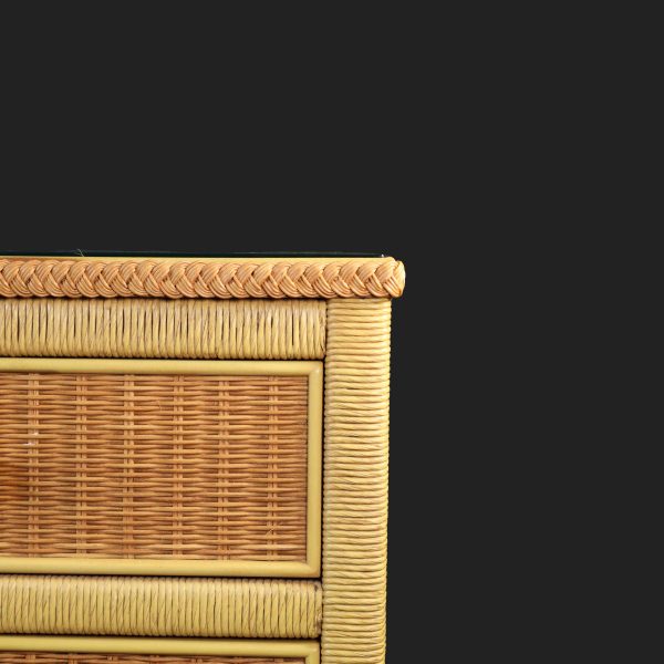 Vintage Henry Link Wicker Rattan Dresser - Image 7