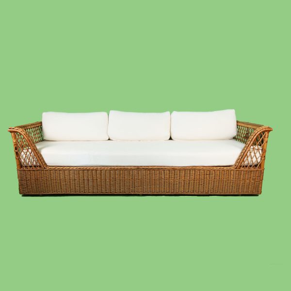 Newly Upholstered Rattan Daybed by McGuire - Image 2