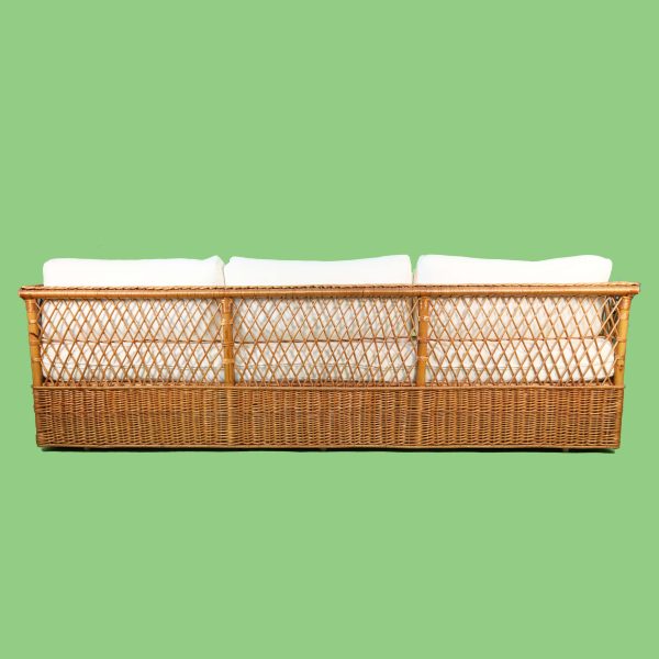 Newly Upholstered Rattan Daybed by McGuire - Image 3