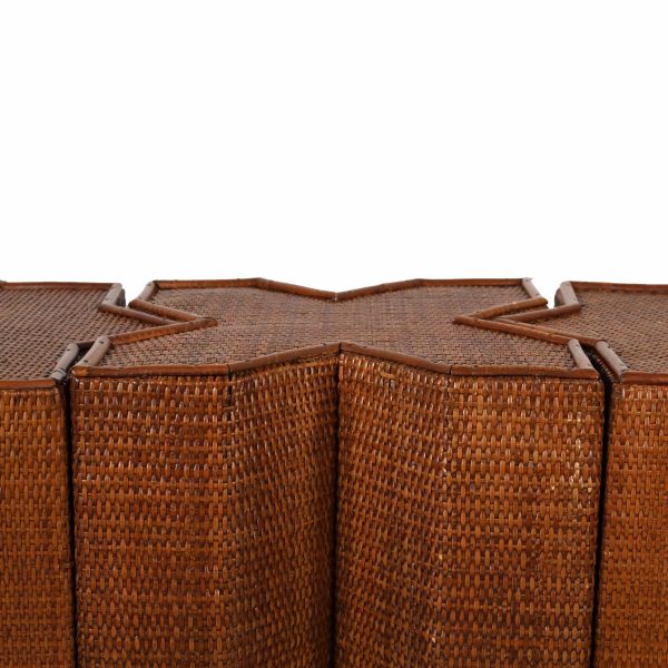 Set of 3 Woven Rattan Tables by Vivai Del Sud - Image 5