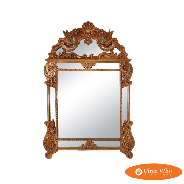 Vintage Ornate Dragon Mirror