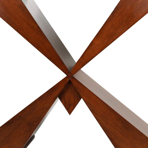 Walnut X Shaped Console - Image 3