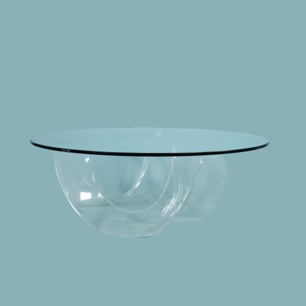 Lucite Infinity Ribbon Coffee Table - Image 4