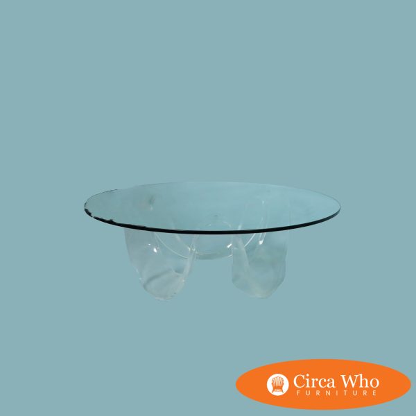 Lucite Infinity Ribbon Coffee Table