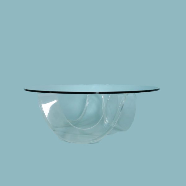 Lucite Infinity Ribbon Coffee Table - Image 2