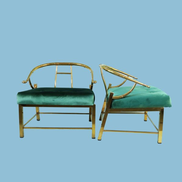 Pair of Brass Mastercraft Empress Chairs - Image 2