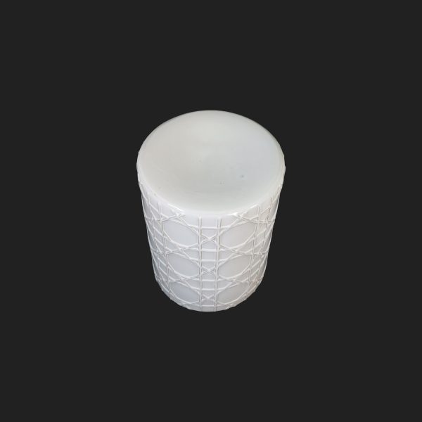 Pair of White Ceramic Garden Seats - Image 3