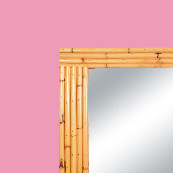 Rectangle Faux Bamboo Mirror - Image 2