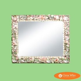 Rectangular Pink Shell Mirror