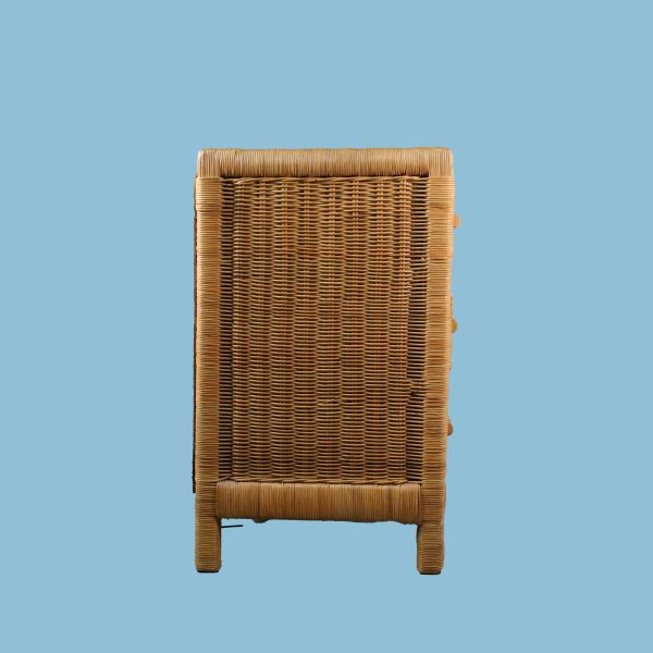 Woven Rattan and Bamboo Double Dresser - Image 3