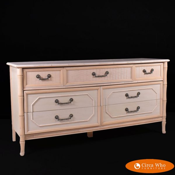 Faux Bamboo 7 Drawers Dresser