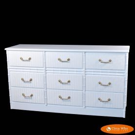 Faux Bamboo 9 Drawer Dresser
