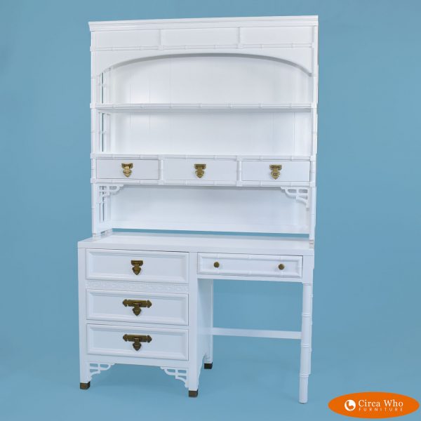 White desk with hutch new lacquered