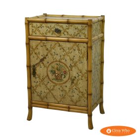 Faux Bamboo Bird Motif Cabinet