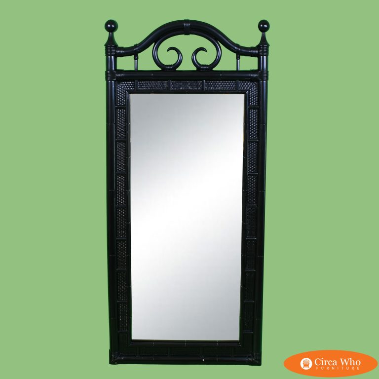 Faux Bamboo Black Mirror
