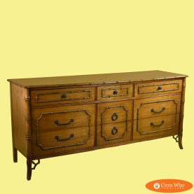 Faux Bamboo Brown Dresser