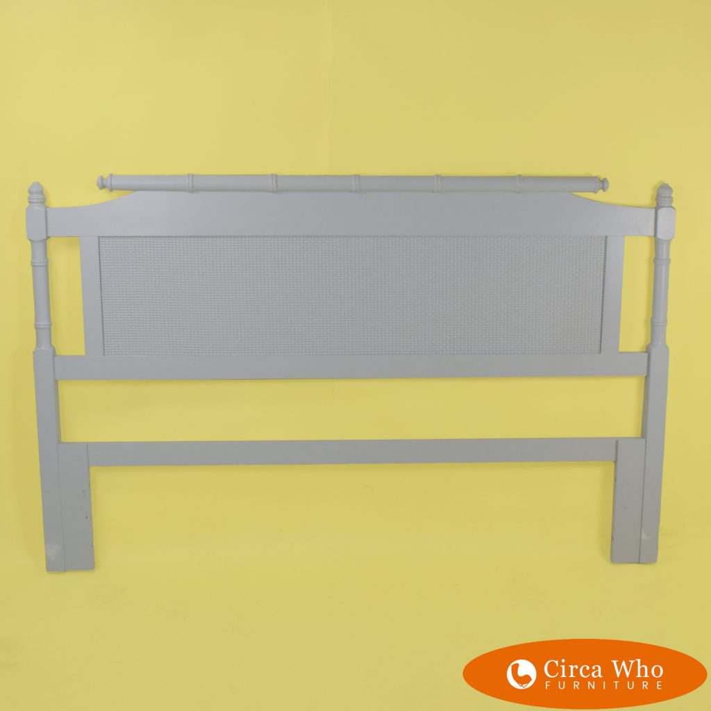 Faux Bamboo Caned Gray Queen Headboard Circa Who