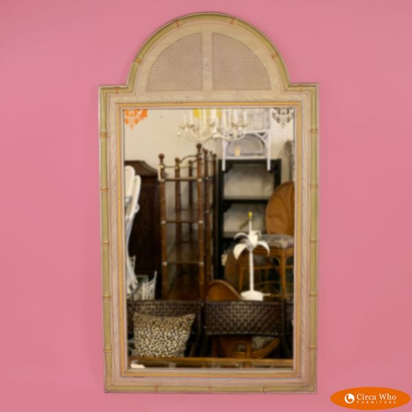 Faux Bamboo Dome Top Mirror