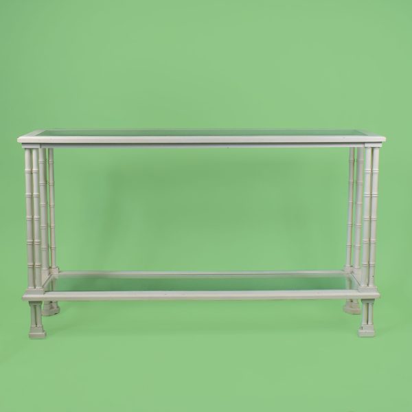 Faux Bamboo Double Console