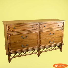 Faux Bamboo Double Dresser