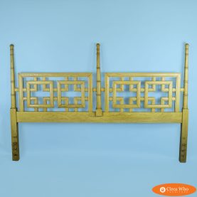 Faux Bamboo Fretwork King Headboard