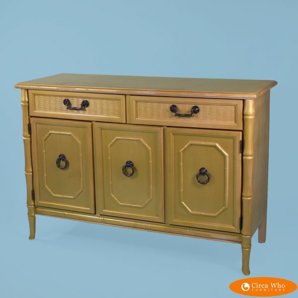 Faux Bamboo Gold Cabinet by Brohyll