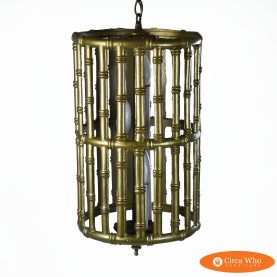 Faux Bamboo Gold Chandelier