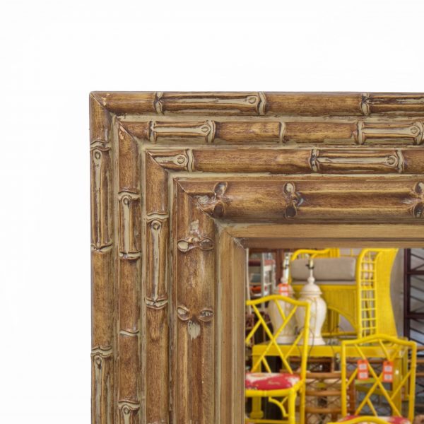 Faux Bamboo Gold Mirror