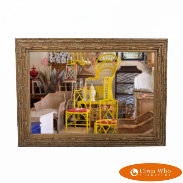 Faux Bamboo Gold Mirror