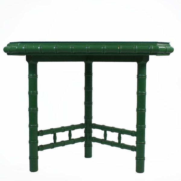 Faux Bamboo Green Entry Console