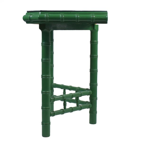 Faux Bamboo Green Entry Console