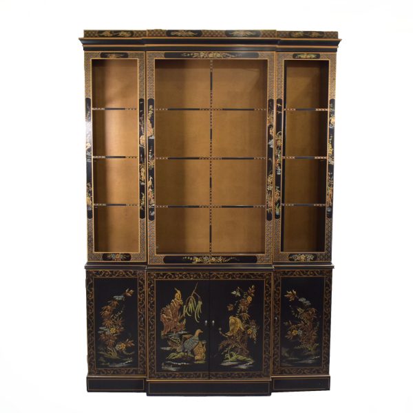 Faux Bamboo Hand-Painted China Cabinet