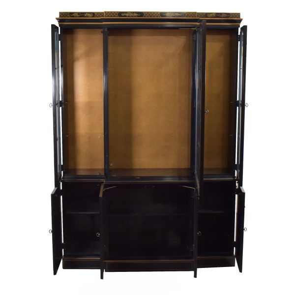 Faux Bamboo Hand-Painted China Cabinet