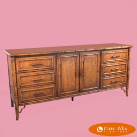 Faux Bamboo Hand-painted Large Dresser