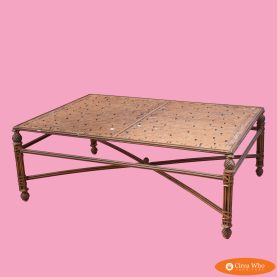 Faux Bamboo Metal Coffee Table
